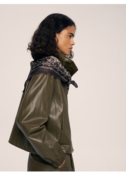 Reserved - Kurtka z wysoką stójką - ciemnozielony ze sklepu Reserved w kategorii Kurtki damskie - zdjęcie 188939762