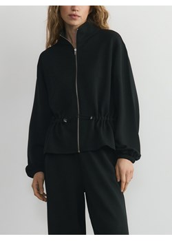 Reserved - Rozpinana bluza z modalem - czarny ze sklepu Reserved w kategorii Bluzy damskie - zdjęcie 188939961