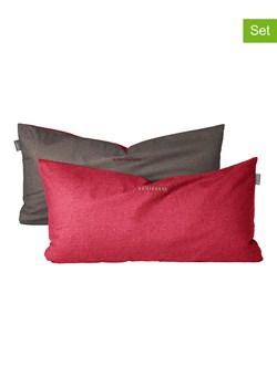 Schiesser Poszewki renforcè (2 szt.) w kolorze czerwono-antracytowym na poduszkę ze sklepu Limango Polska w kategorii Poduszki dekoracyjne - zdjęcie 188941664