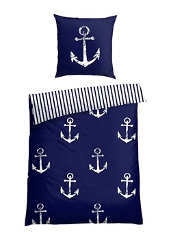 Schiesser Komplet pościeli renforcé w kolorze granatowo-białym ze sklepu Limango Polska w kategorii Pościele - zdjęcie 188941940
