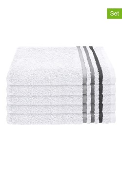 Schiesser Ręczniki (5 szt.) "Skyline" w kolorze białym dla gości ze sklepu Limango Polska w kategorii Ręczniki - zdjęcie 188942071