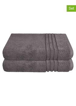 Schiesser Ręczniki prysznicowe (2 szt.) ''Milano'' w kolorze antracytowym ze sklepu Limango Polska w kategorii Ręczniki - zdjęcie 188942150