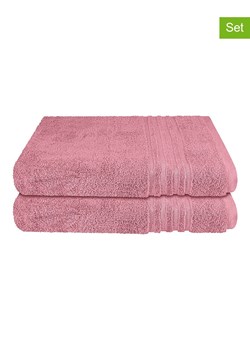 Schiesser Ręczniki prysznicowe (2 szt.) "Milano" w kolorze jasnoróżowym ze sklepu Limango Polska w kategorii Ręczniki - zdjęcie 188942172