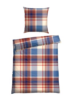 Schiesser Komplet pościeli flanelowej "Solange" w kolorze niebiesko-czerwonym ze sklepu Limango Polska w kategorii Pościele - zdjęcie 188942364