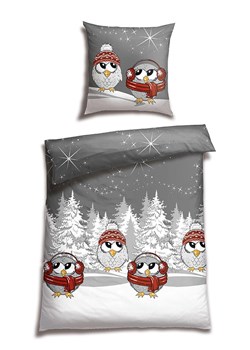 Schiesser Komplet pościeli flanelowej "Olsona" w kolorze szarym ze sklepu Limango Polska w kategorii Pościele - zdjęcie 188942401