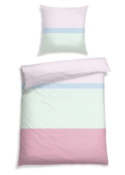 Schiesser Komplet pościeli renforcé "Tomke" w kolorze zielono-różowym ze sklepu Limango Polska w kategorii Pościele - zdjęcie 188942454