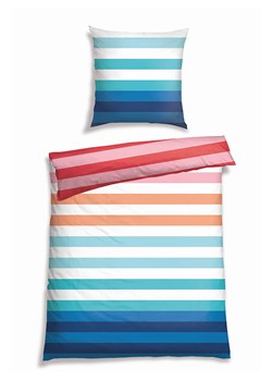 Schiesser Komplet pościeli renforcé w kolorze niebiesko-błękitno-czerwonym ze sklepu Limango Polska w kategorii Pościele - zdjęcie 188942460