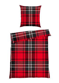 Schiesser Komplet pościeli flanelowej "Borro" w kolorze czerwono-czarnym ze sklepu Limango Polska w kategorii Pościele - zdjęcie 188942463