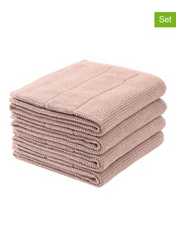 Schiesser Ręczniki (4 szt.) "Turin" w kolorze jasnoróżowym do rąk ze sklepu Limango Polska w kategorii Ręczniki - zdjęcie 188942521