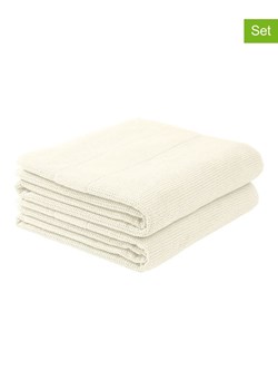 Schiesser Ręczniki prysznicowe (2 szt.) "Turin" w kolorze kremowym ze sklepu Limango Polska w kategorii Ręczniki - zdjęcie 188942582