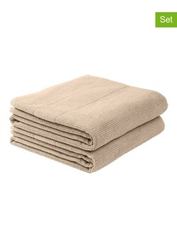 Schiesser Ręczniki prysznicowe (2 szt.) "Turin" w kolorze beżowym ze sklepu Limango Polska w kategorii Ręczniki - zdjęcie 188942591