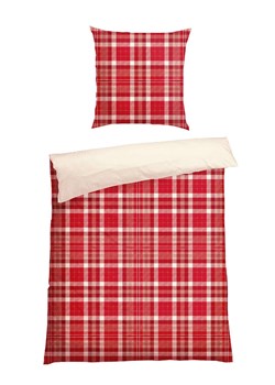 Schiesser Komplet pościeli flanelowej "Morris" w kolorze kremowo-czerwonym ze sklepu Limango Polska w kategorii Pościele - zdjęcie 188942903