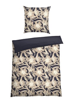 Schiesser Komplet pościeli satynowej "Artistic" w kolorze kremowo-granatowym ze sklepu Limango Polska w kategorii Pościele - zdjęcie 188942983