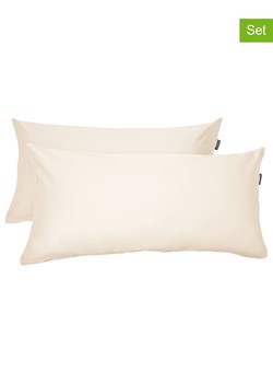 Schiesser Satynowe poszewki (2 szt.) "Ella" w kolorze kremowym na poduszkę ze sklepu Limango Polska w kategorii Poduszki dekoracyjne - zdjęcie 188943064