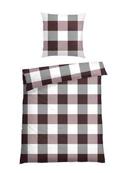 Schiesser Komplet pościeli flanelowej "Alice" w kolorze biało-bordowym ze sklepu Limango Polska w kategorii Pościele - zdjęcie 188943072