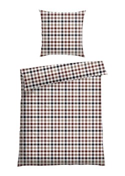 Schiesser Komplet pościeli flanelowej "James" w kolorze brązowo-beżowym ze sklepu Limango Polska w kategorii Pościele - zdjęcie 188943074