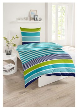 Schiesser Komplet pościeli renforcé "Smarell" w kolorze zielono-błękitnym ze sklepu Limango Polska w kategorii Pościele - zdjęcie 188943083