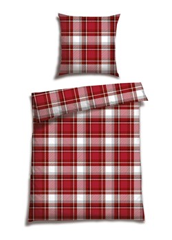 Schiesser Komplet pościeli flanelowej "Metor" w kolorze czerwonym ze sklepu Limango Polska w kategorii Pościele - zdjęcie 188943090