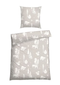 Schiesser Komplet pościeli flanelowej "Nordic" w kolorze szaro-białym ze sklepu Limango Polska w kategorii Pościele - zdjęcie 188943100