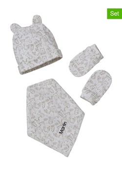 vertbaudet 3-częściowy zestaw zimowy w kolorze jasnoszarym ze sklepu Limango Polska w kategorii Czapki dziecięce - zdjęcie 188943460