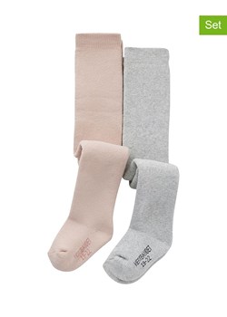 vertbaudet Podkolanówki (2 pary) w kolorze szarym i jasnoróżowym ze sklepu Limango Polska w kategorii Skarpetki dziecięce - zdjęcie 188944324