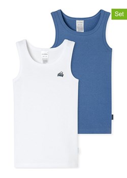 Schiesser Podkoszulki (2 szt.) w kolorze białym i niebieskim ze sklepu Limango Polska w kategorii Podkoszulki dziecięce - zdjęcie 188945333