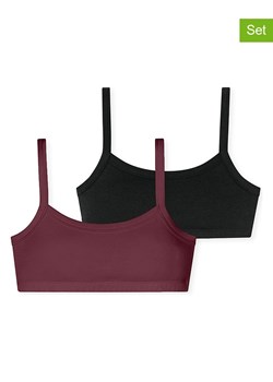 Schiesser Topy (2 szt.) w kolorze czerwonym i czarnym ze sklepu Limango Polska w kategorii Staniki dla dziewczynki - zdjęcie 188945391