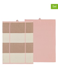 SÖDAHL Ściereczki (2 szt.) w kolorze beżowo-jasnoróżowym do naczyń - 70 x 50 cm ze sklepu Limango Polska w kategorii Ścierki kuchenne - zdjęcie 188946280