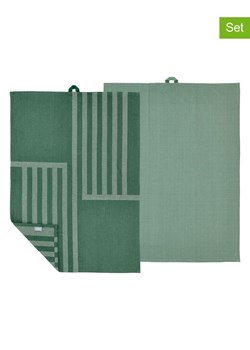 SÖDAHL Ściereczki (2 szt.) "Reflection" w kolorze zielonym do naczyń - 70 x 50 cm ze sklepu Limango Polska w kategorii Ścierki kuchenne - zdjęcie 188946290