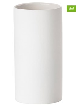 Zone Denmark Kubki łazienkowe (2 szt.) "Solo" w kolorze białym - wys. 12,2 x Ø 6 cm ze sklepu Limango Polska w kategorii Dozowniki do mydła - zdjęcie 188946392