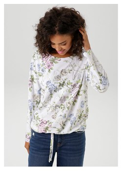 Aniston Koszulka w kolorze biało-zielonym ze sklepu Limango Polska w kategorii Bluzki damskie - zdjęcie 188946823