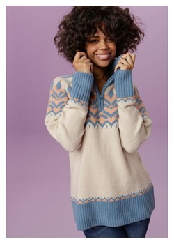 Aniston Sweter w kolorze kremowo-niebiesko-beżowym ze sklepu Limango Polska w kategorii Swetry damskie - zdjęcie 188947032
