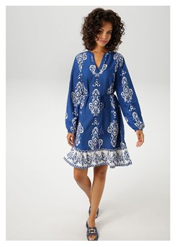 Aniston Sukienka w kolorze niebiesko-białym ze sklepu Limango Polska w kategorii Sukienki - zdjęcie 188947381