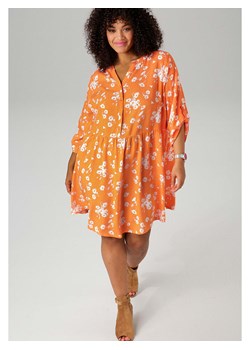 Aniston Sukienka w kolorze pomarańczowo-białym ze sklepu Limango Polska w kategorii Sukienki - zdjęcie 188947503