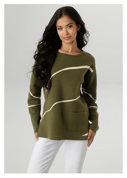 Aniston Sweter w kolorze khaki ze sklepu Limango Polska w kategorii Swetry damskie - zdjęcie 188947621