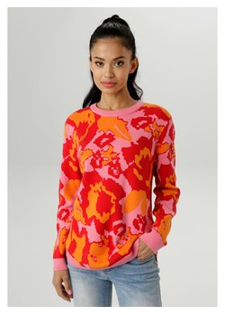 Aniston Sweter w kolorze czerwono-jasnoróżowo-pomarańczowym ze sklepu Limango Polska w kategorii Swetry damskie - zdjęcie 188947824