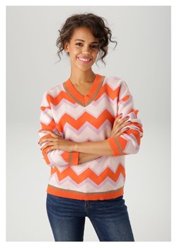 Aniston Sweter w kolorze pomarańczowo-jasnoróżowym ze sklepu Limango Polska w kategorii Swetry damskie - zdjęcie 188948012