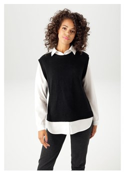 Aniston Sweter w kolorze czarno-białym ze sklepu Limango Polska w kategorii Swetry damskie - zdjęcie 188948030