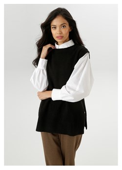 Aniston Bezrękawnik w kolorze czarnym ze sklepu Limango Polska w kategorii Swetry damskie - zdjęcie 188948142