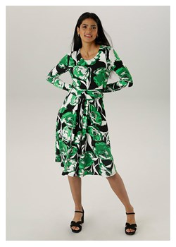 Aniston Sukienka w kolorze czarno-zielono-białym ze sklepu Limango Polska w kategorii Sukienki - zdjęcie 188948151