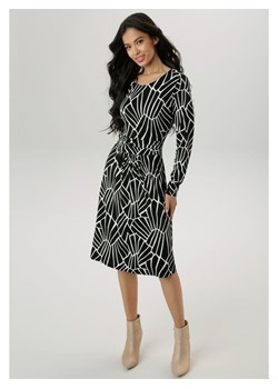 Aniston Sukienka w kolorze czarno-beżowym ze sklepu Limango Polska w kategorii Sukienki - zdjęcie 188948273