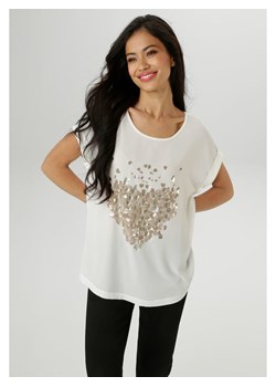 Aniston Koszulka w kolorze beżowym ze sklepu Limango Polska w kategorii Bluzki damskie - zdjęcie 188948282