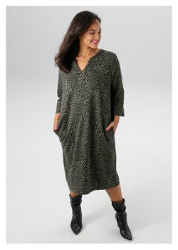 Aniston Sukienka w kolorze oliwkowo-czarnym ze sklepu Limango Polska w kategorii Sukienki - zdjęcie 188948342