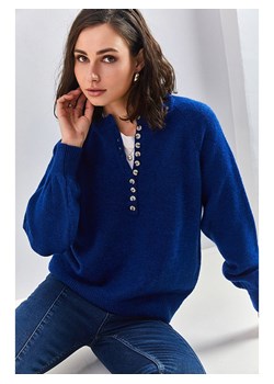 Bianco Lucci Sweter w kolorze niebieskim ze sklepu Limango Polska w kategorii Swetry damskie - zdjęcie 188950802