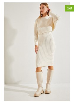 Bianco Lucci 2-częściowy zestaw w kolorze białym ze sklepu Limango Polska w kategorii Sukienki - zdjęcie 188950871