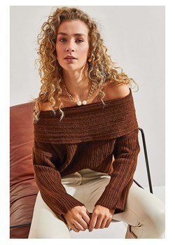 Bianco Lucci Sweter w kolorze brązowym ze sklepu Limango Polska w kategorii Swetry damskie - zdjęcie 188950884