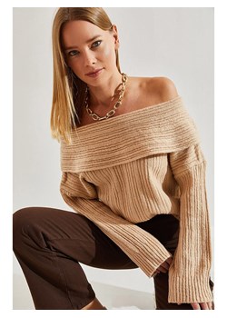 Bianco Lucci Sweter w kolorze jasnobrązowym ze sklepu Limango Polska w kategorii Swetry damskie - zdjęcie 188950890