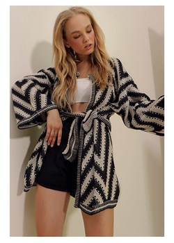 Trend Alacati Kardigan w kolorze czarno-beżowym ze sklepu Limango Polska w kategorii Swetry damskie - zdjęcie 188950933