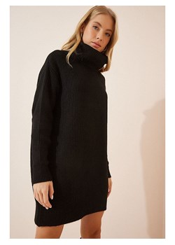 Happiness Istanbul Sukienka dzianinowa w kolorze czarnym ze sklepu Limango Polska w kategorii Sukienki - zdjęcie 188951094