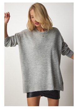 Happiness Istanbul Sweter w kolorze szarym ze sklepu Limango Polska w kategorii Swetry damskie - zdjęcie 188951241